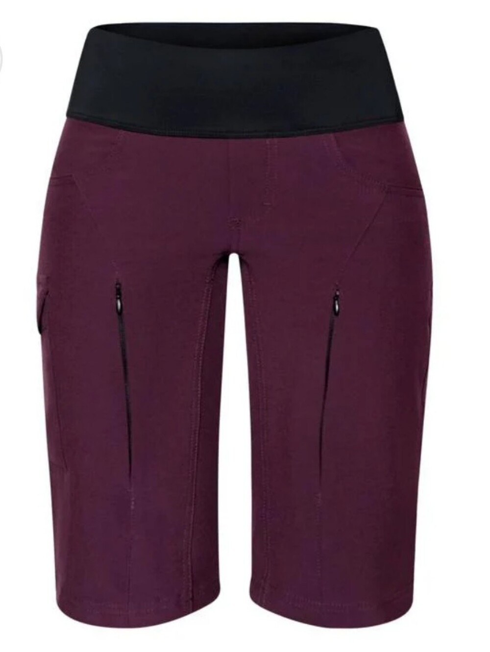 Shredly Limitless Mountain Bike Curvy Long Shorts Fig Plum Black Women's 6